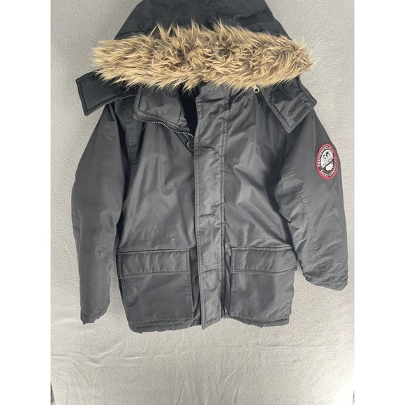 Snozu Snow Jacket Boys Youth Small Winter Coat Fur Trim Heavy Hooded Outdoor - Picture 4 of 13